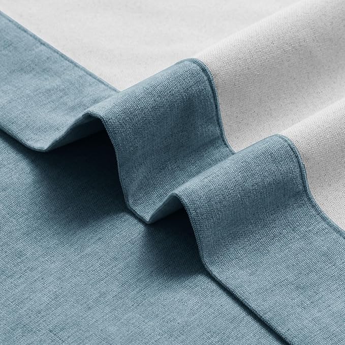 Macochico 100% Blackout Curtains Insulted Window Panels for Bedroom Living Room Dining Room Luxury Chenille Curtains Classic Home Decor Teal Blue Curtains with Tieback 52" Wx72 L Grommet 1 Panel