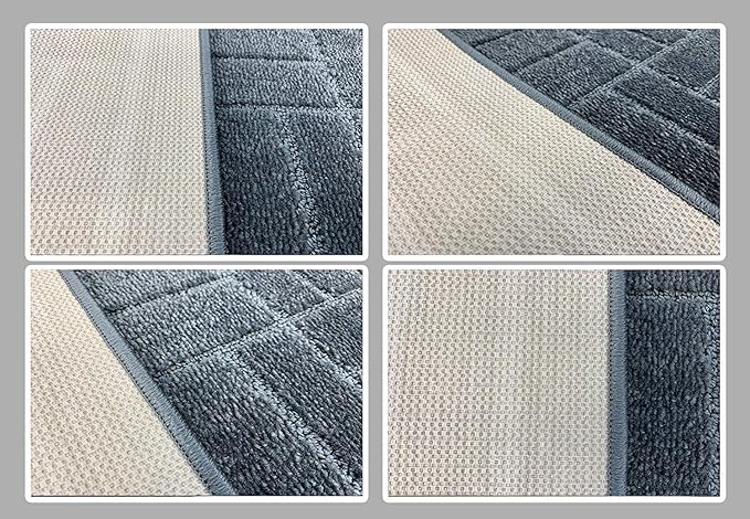 Custom Length Hallway Runner Rug,Slip Resistant,Bricks Anthracite, 26 Inch X 14 feet, Sold and Priced Per Foot
