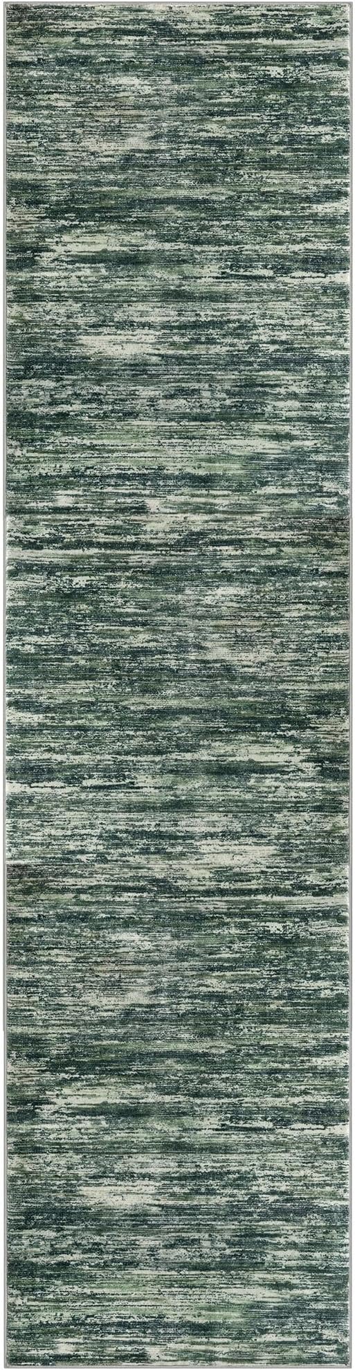 2x8 Modern Abstract Runner Rug for Hallways, Dark Green Super Soft Hallway Decor Kitchen Rugs with Non-Slip, Non-Shedding Washable Rug for Entryway Bedroom Indoor