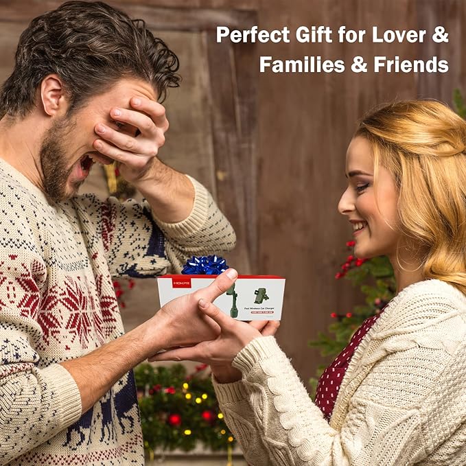 Wireless Car Charger, MOKPR 15W/10W/7.5W Cup Holder Phone Mount, Auto Clamping Fast Charging Car Mount, Air Vent Phone Holder for iPhone 16 15/14/13/12 pro/12/11/XS/X/8, Samsung S23/S22/S10/S9/S8, etc