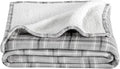 Bare Home Sherpa Fleece Blanket - Twin/Twin Extra Long - Blanket for Bed, Sofa, and Couch - Warm & Lightweight - Fluffy & Soft - Reversible (Twin/Twin XL, Tartan Plaid)