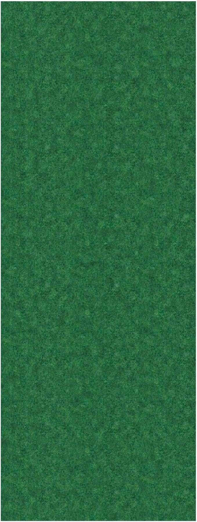 Ottomanson 2'7" x 17' Hallway Runner with Scraper Pile - Extra Durable Non-Slip Rug Mat for Indoor & Outdoor Use - Ideal for Kitchen, Entryway & Garage - High-Traffic Carpet, Green