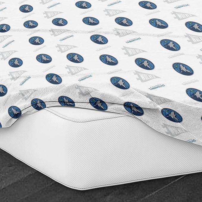 Northwest Officially Licensed Minnesota Timberwolves NBA Twin Size Sheet Set – Soft Team Logo Bedding for Dorms, Bedrooms, Fan Caves & Game Day Style