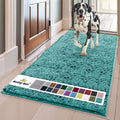 Muddy Mat® | Super Absorbent Door Mat Indoor, Microfiber Quick Dry Chenille Entryway Rug, Non-Slip Front Door Mat, Indoor Mats for Entryway, Machine Washable Pet Rug, Teal 24" x 72"