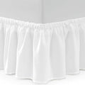 Bed Skirt Full Bed Skirt Wrap Around Ruffled Box Spring Cover, Easy Install, Washable 15" Drop Elastic Dust Ruffle by Casual Living, 54-inch x 75-inch, White