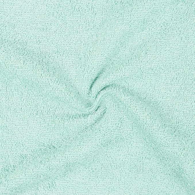Amazon Basics face Towels for bathroom, 100% Cotton Extra Absorbent washcloth, Fast Drying - salon towel - 24 Pack Ice Blue (12 x 12 inches)
