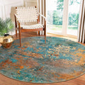 Lahome Modern Abstract 6ft Round Rug - Colorful Living Room Rug Soft 6x6 Circle Rugs for Dining Room Bedroom Non Slip, Contemporary Indoor Floor Carpet for Nursery Coffee Table Home Office Decor