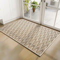 Indoor Door Mat 24x35, Dirt Resistant & Absorbent Doormat for Entryway Inside, Non-Slip Rubber Backing Front Door Mat Indoor Entrance, Low-Profile, Washable, Brown
