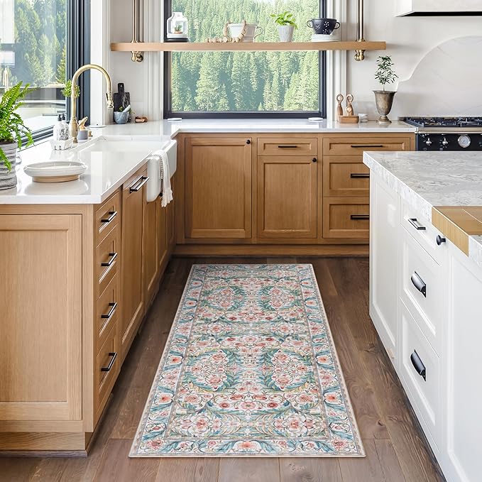 Gertmenian Indoor Boho Area Rug | Home Decor for Entryway, Bedroom, Living Room, Office, Kitchen | Non Slip, Soft, Printed Accent Rugs | Altair, Ivory, 2x6 Runner, 24501