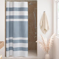 Madison Park Shower Curtain Spa Waffle Weave Stall Shower Curtain for Bathroom 3M Scotchgard Moisture Management, Spa Quality Modern Shower Curtains for Bathroom, Stall 36x72'' Blue