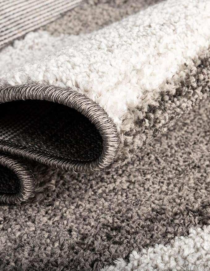 Unique Loom Autumn Collection Area Rug - Providence (5' 3" x 8' Rectangle, Gray/ Ivory)