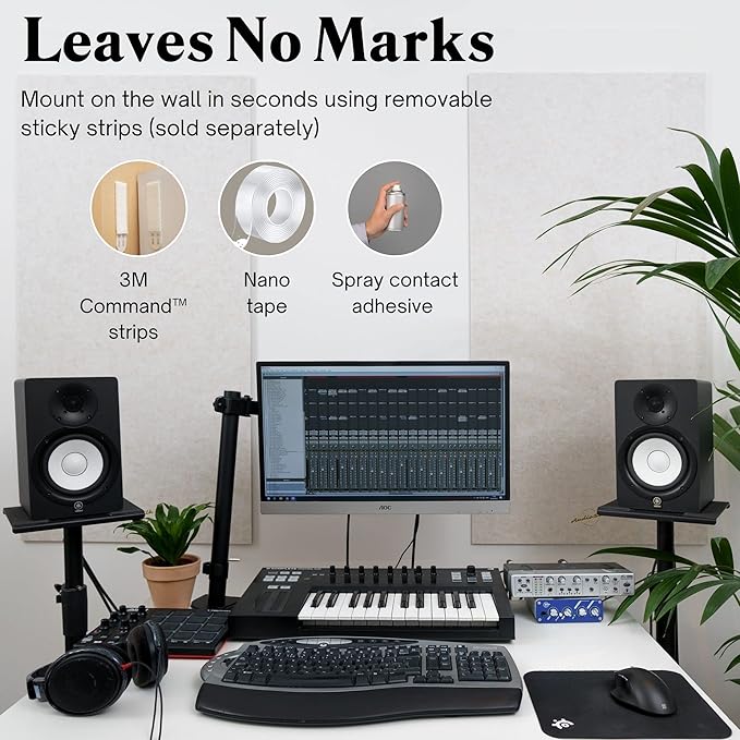 Acoustic Panels, 2 Pack, Large, 46" x 23", Natural