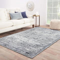 Area Rug 5×7, Vintage Boho Rug,Ultra-Soft Low Pile, Washable, Non Slip,Stain Resistant Printed Carpet for Living Room Bedrooms Playroom Office Kitchen, Classic Grey.