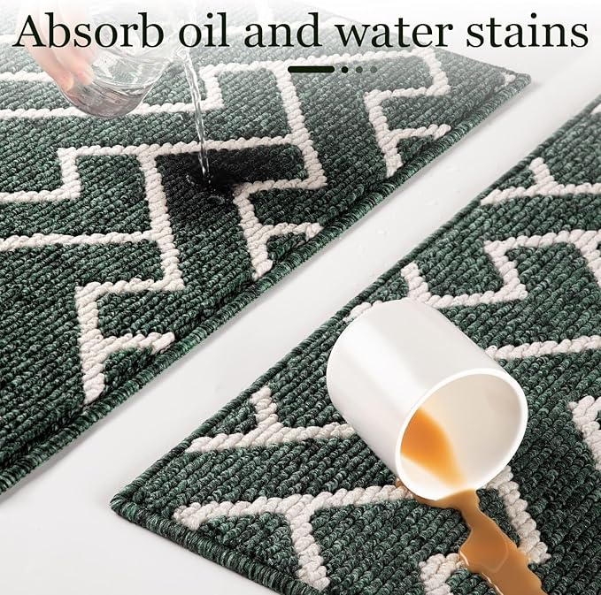 hicorfe Indoor Doormat,Front Back Door Mat Rubber Backing Non Slip Door Mats 20"x31.5" Absorbent Resist Dirt Entrance Doormat Inside Floor Mats for Entryway Washable Low-Profile(Teal)