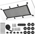 Cable Management Net Under Desk Kit,Privacy Mesh Cable Manager Flexible Under Desk Wire Net Large Capacity Cord Organizer Net for Office,Standing Desk, Home, 26 X 10 Inches