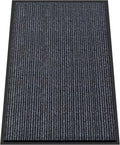 Kuyal Front Door Mat, 4'x6' Indoor Outdoor Entrance Mat, Commercial Floor Mats Inside Outside Entrance, Heavy Duty Durable Welcome Mats, Rubber Backing Non Slip Outdoor Mats for Entryway,Dark Gray