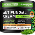 Antifungal Cream for Athlete's Foot, Ringworm & Jock Itch - Clotrimazole 1% Made in USA - Extra Strength Ring Worm, Jock Itch Cream, Anti Fungal Athletes Foot Treatment for Humans Skin Fungus - 2 oz