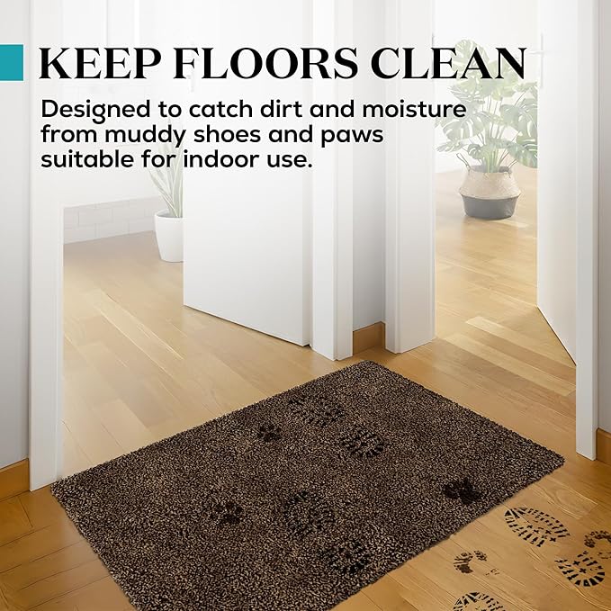 Premium Microfiber Indoor Door Mat – 36"x72" Washable Entry Mat, Non-Slip, Waterproof Backing, Super Absorbent, Low Profile Entryway Doormat for Indoor Entrance