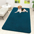 OLANLY Dog Door Mat for Muddy Paws 59x32, Absorbs Moisture and Dirt, Absorbent Non-Slip Washable Doormat, Quick Dry Chenille Mud Mat, Entry Indoor Entryway Carpet for Inside Floor, Atlantic Blue