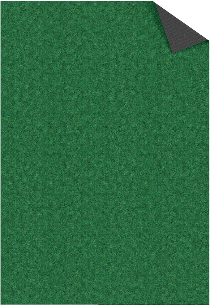 Ottomanson 6'6" x 39' Hallway Runner with Scraper Pile - Extra Durable Non-Slip Rug Mat for Indoor & Outdoor Use - Ideal for Kitchen, Entryway & Garage - High-Traffic Carpet, Green