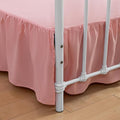 Bed Skirt Queen Size Ruffled Bed Skirt with Split Corners, 14 Inch Drop Dust Ruffle Bed Skirt with Platform,14 Inch, Peach