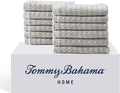 Tommy Bahama - Washcloths, Soft & Absorbent Cotton Towels, Low Linting & Fade Resistant, Oeko-Tex Certified (Northern Pacific Grey, 12 Piece)