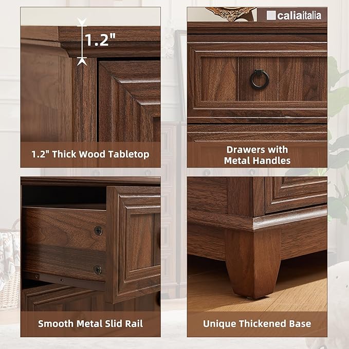 Farmhouse 5 Drawer Dresser for Bedroom, 42" Tall Small Dressers & Chest of Drawers, Rustic Wood Dresser with Metal Handle, Storage Organizer Closet for Living Room, Hallway, Entryway