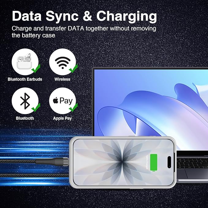 GIN FOXI Battery Case for iPhone 17, Charging Case Charger 8500mAh Ultra-Slim Lightweight Powerful Battery Pack 15W Fast Rechargeable Anti-Fall TPU Juice Box for iPhone 17 (6.3") Grey