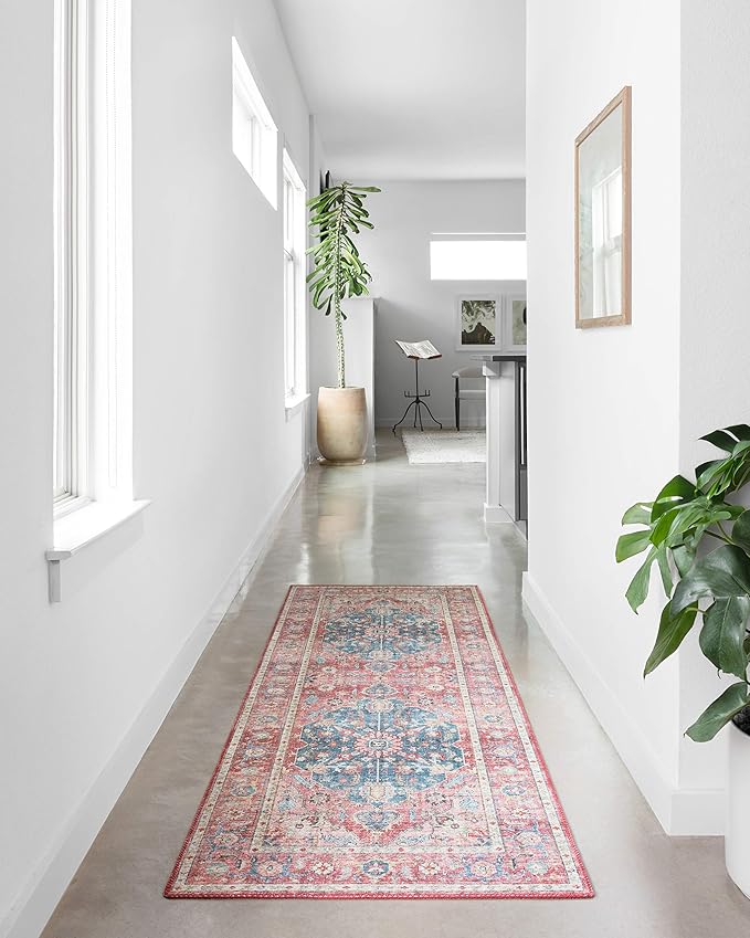 Loloi Skye Collection SKY-05 Brick/Ocean 7' x 9' Oval Area Rug