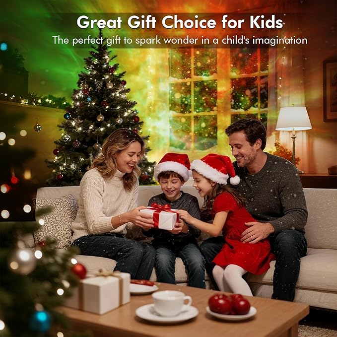 Rossetta Dual Galaxy Projector, Star Projector for Bedroom with Bluetooth Speaker & White Noise, Remote, Timer, Night Light for Kids Room Decor, Party, Birthday & Christmas Gifts for Adults Girls Boys