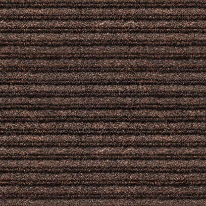 House, Home and More Indoor Outdoor Double-Ribbed Carpet Runner with Skid-Resistant Rubber Backing - Bittersweet Brown - 4 Feet x 15 Feet