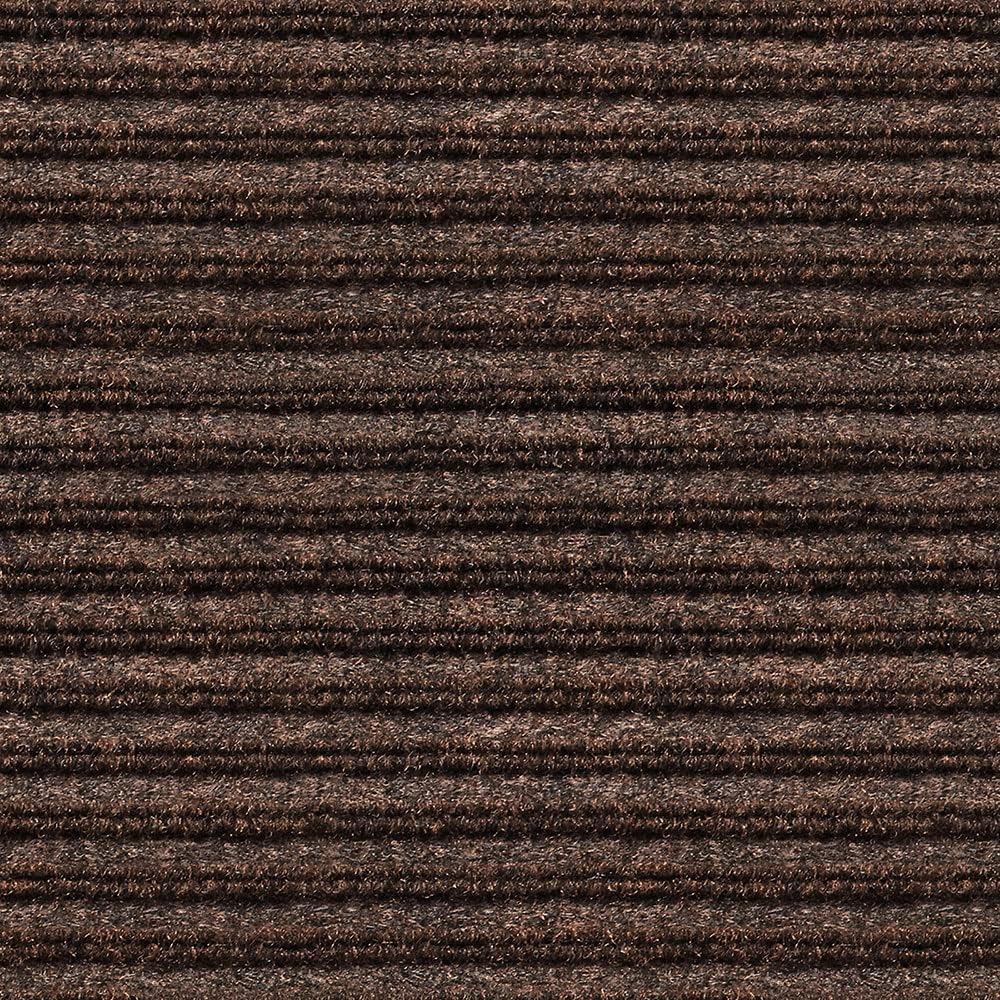 House, Home and More Indoor Outdoor Double-Ribbed Carpet Runner with Skid-Resistant Rubber Backing - Bittersweet Brown - 4 Feet x 20 Feet