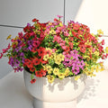 Artificial Outdoor Flowers 12 Bundles Faux Daisy Plants Look Real Spring Summer Decoration Assorted Silk Multicolor Floral Stems for Vibrant Patio Balcony Yard Decor Outside (Multi colour 2#)