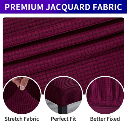 Howhic Stretch Chair Covers for Dining Room Set of 6, Removable Washable Dining Room Chair Covers, Dining Chair Slipcovers Seat Protector, Great for Home Decor and Banquet (Burgundy, 6 Pack)