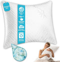 Xtreme Comforts Standard Bed Pillow for Sleeping | Adjustable Shredded Memory Foam Pillows with Removable Cooling Cover | Fluffy Pillows Support for Side, Back & Stomach Sleepers