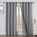 100% Blackout Curtains 84 Inch Length 2 Panels Set, Black Out Curtains for Living Room, Light Grey Thermal Insulated Grommet Drapes Bedroom Luxury Decor Privacy(52W × 84L inch, Light Grey)