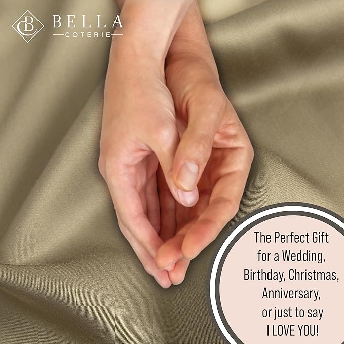 Bella Coterie 6 Piece Luxury Bamboo Viscose California King Size Sheet Set | 100% Organically Grown | Cooling for Hot Sleepers | 18" Deep Pocket | Soft & Hypoallergenic | 4 Pillowcases [Olive]