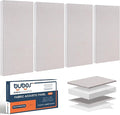 BUBOS 4 PCS Fabric Acoustic Panels,23.6''x11.8''x2'' Sound Proof Panels for Walls,Self-adhesive Soundproof Wall Panels for Echo Absorption for Home Studio Office,Standard CavityPro Linen