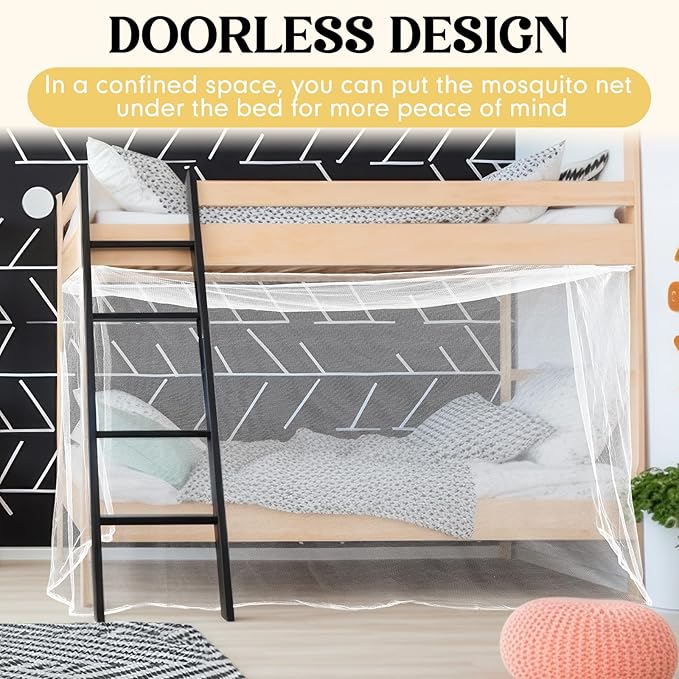 4 Corners Mosquito Net for Mosquiteros para Camas Bed Canopies Netting Bed Drapes Rectangular Mosquito Mesh for Camping Home Outdoor Travel(White A,L79 X W71 X H67 Inch,No-Opening)