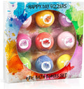 Happy Day Fizzers Aromatherapy 9 Pcs Large Bath Bomb Gift Set for Women – Relaxing Aromatherapy Home Spa Birthday Christmas Gifts for Mom (Happy Day Fizzer 2.0)