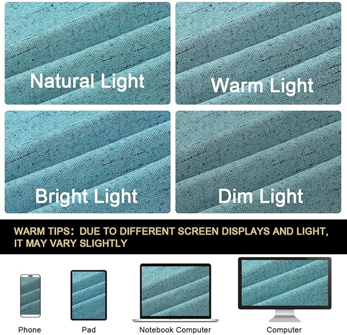 PrinceDeco 100% Blackout Linen Curtains for Bedroom Faux Linen Fabric Extra Long Curtain 96 Inches Long Room Darkening Sun Blocking Curtains with White Liner Backing,52 X 96In, Teal
