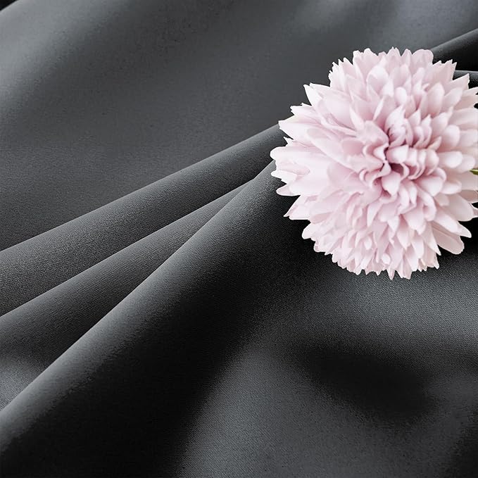 3-in-1 Thermal Winter Room Divider Curtains Total Blackout Soundproof Grommet Curtains for Bedroom Living Room (Grey, 50x80 Inches, 1 Panel)