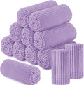 Buryeah 12 Pcs Flannel Throw Blanket Bulk 50 x 60 in Sleepover Blanket Outdoor Wedding Throw Lightweight, Oeko-tex Standard 100 Certified for Sofa Homeless Gifts (Pale Purple)