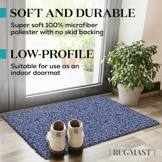 Premium Microfiber Indoor Door Mat – 32"x48" Washable Entry Mat, Non-Slip, Waterproof Backing, Super Absorbent, Low Profile Entryway Doormat for Indoor Entrance
