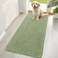OLANLY Dog Door Mat for Muddy Paws 70x35, Absorbs Moisture and Dirt, Absorbent Non-Slip Washable Doormat, Quick Dry Chenille Mud Mat for Dogs, Entry Indoor Entryway Carpet for Inside Floor, Sage Green