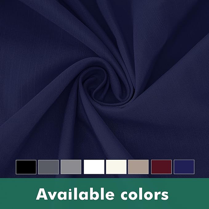 Biscaynebay Wrap Around Bed Skirts with Split Corners for King Beds 17" Drop, Navy Elastic Dust Ruffles Easy Fit Wrinkle & Fade Resistant Silky Luxurious Fabric Solid Machine Washable