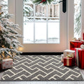 hicorfe Indoor Doormat,Front Back Door Mat Rubber Backing Non Slip Door Mats 20"x31.5" Absorbent Resist Dirt Entrance Doormat Inside Floor Mats for Entryway Washable Low-Profile(Silver Grey)
