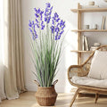 Green Onions Home Decor Fake Plants Lily of The Valley Snake Plant Home DéCor Accents Artificial Grass Room Decor Artificial Plants Indoor Artificial Grass 47“ 1 Pack（Purple）