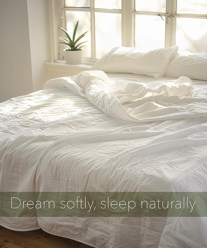 Cooling Comforter, Duvet Insert Queen Size - 100% Viscose from Bamboo Fill, with Viscose from Bamboo-Cotton Cover, Lightweight Comforter for Hot Sleepers, Breathable, Cooling