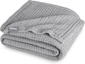 Bare Home Light Grey Waffle Blanket, 108Wx90L, 100% Cotton, Soft & Breathable Throw for All Seasons, Lightweight Blanket, Perfect for Layering Bed, Sofa & Couch (King/Cal King, Light Grey)